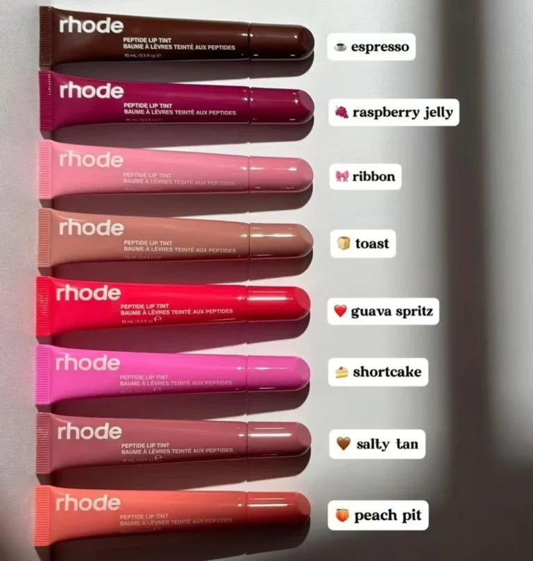8 Colors Rhode Lip Care Series | Tinted Lip Balm | Lasting Moisturizing Blushes | Hydrated Lip Gel Oil | Pout Lips Long-acting Lip Treatment - Espresso