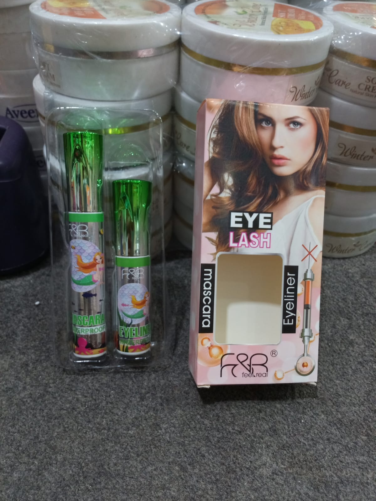 Pack of 2 F&R Mascara & Eyeliner – Made in China, Long-Lasting Eye Makeup Set