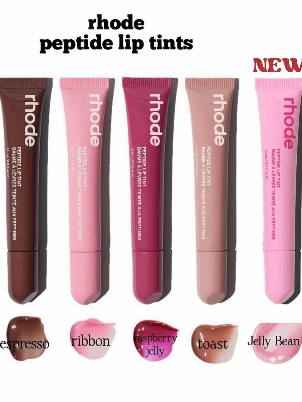 8 Colors Rhode Lip Care Series | Tinted Lip Balm | Lasting Moisturizing Blushes | Hydrated Lip Gel Oil | Pout Lips Long-acting Lip Treatment - Espresso