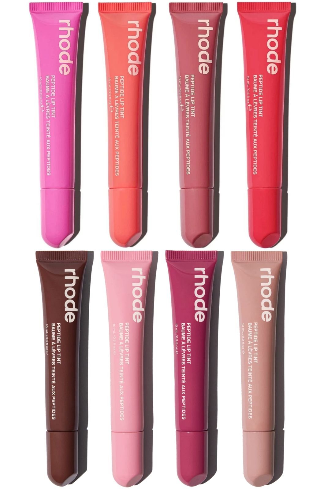 8 Colors Rhode Lip Care Series | Tinted Lip Balm | Lasting Moisturizing Blushes | Hydrated Lip Gel Oil | Pout Lips Long-acting Lip Treatment - Espresso
