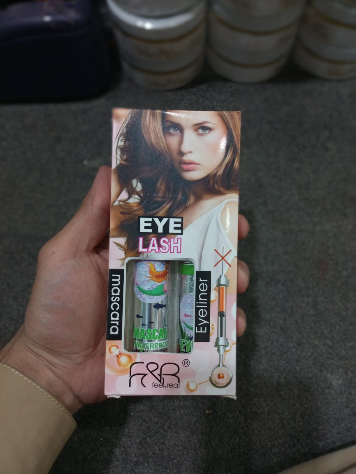 Pack of 2 F&R Mascara & Eyeliner – Made in China, Long-Lasting Eye Makeup Set